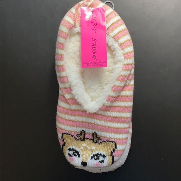 Betsey Johnson Faux Sherpa Lined Slippers - Picture 1 of 3